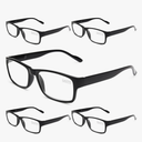 Gaoye Professional Reading Glasses for All Day - Computer Readers with Blue Light Protection - Value Pack of 3. +0.5, Black