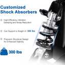 BlessReach Steerable Knee Walker Deluxe Medical Scooter for Foot Injuries Compact Crutches, with Dual Rear on-Wheel Brake and Shock Absorption Under The Knee pad, Black