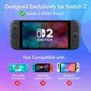 3 x 3 Pack Tempered Glass Screen Protector for Nintendo Switch 2 7.9 inch 2025, with Easy Installation Frame, Bubble Free, HD-Clear, Anti-Scratch, Touch Sensitive, Full Coverage Switch 2 accessories