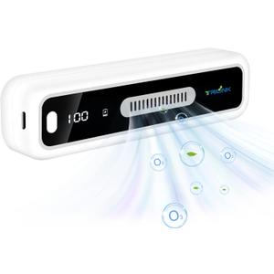 Mini USB Fridge Deodorizer with Led Display, Rechargeable Refrigerator Deodorizer, Reusable Fridge Odor Eliminator for Fridge, Car, Closet, Wardrobe, More Effective Than Baking Soda and Charcoal Bags