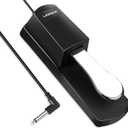 LP1 Sustain Pedal for Keyboard, Universal Piano Pedal with Polarity Switch for Electronic Keyboard, Digital Piano, MIDI Keyboard, Synthesizer, 1/4'' Input Plug, 63'' Cable, Piano Accessories