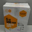 Turbo Bee 5oz Disposable Plastic Cups 500 Pack - Small Drinking & Sample Cups, Bulk Multi-Use Tumblers for Beverages, Mini Desserts, Home, School, Parties, or Commercial Use