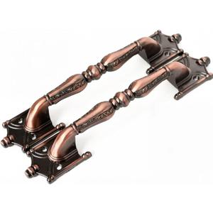Dixiao 2 Pcs, 9.25 inch Upgraded Red Bronze Barn Door Handles, Heavy Duty Gate Handles, Cabinet Handle, Sliding Door Handle, Pull Knobs for Furniture, Closet, Cupboard, Kitchen Doors (2)