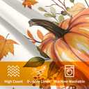 Fall Throw Pillow Covers 18x18 Inch Set of 2 Orange Autumn Pumpkin Decorative Outdoor Pillow Covers Thanksgiving Pillowcases Cotton Linen Cushion Covers for Couch Bedroom Home Decor