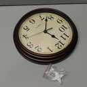 HYLANDA Wall Clock, 9 Inch Silent Non Ticking Classic Battery Operated Clocks, Decorative for Living Room, Bedrooms, Bathroom, Kitchen Office (Bronze)