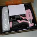 GoGonova Cordless Glue Gun, 15s Fast Preheating 2Ah Cordless Hot Glue Gun with 25 Pcs Premium Mini Glue Gun Sticks, USB-C Battery Rechargeable Hot Glue Gun, Smart Power-Off, Pink