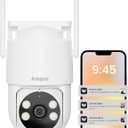 Anlapus C281 3MP 2K Security WiFi Camera Outdoor, 360° Pan/Tilt Wired Security Camera, AI Detection, Auto Track, Color Night Vision, 2-Way Audio, 2.4/5GHz, Light Siren Alarm, Cloud/Memory Card Storage