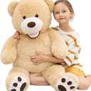 MaoGoLan Giant Teddy Bear Plush,39 inches Big Teddy Bear Stuffed Animal,Adorable Smiling Large Bear,Express Your Love Gift for Kids,Girlfriend,Baby Shower,Valentines Day,Christmas,Long Distance