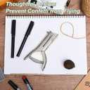 Chumia 1 Pcs Heavy Duty Hole Punch 2" Long Reach 1/8 Inch Paper Single One Hole Puncher Deep Throat Reduced Effort Hand Held Alloy Punch for ID PVC Cards 5 Inch Tall 25 Sheet Capacity