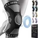 NEENCA Professional Knee Brace for Pain Relief, Medical Knee Support with Patella Pad & Side Stabilizers, Compression Knee Sleeve for Meniscus Tear, ACL, Joint Pain, Runner, Workout - Single M, Black