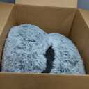 Bedfolks Calming Donut Dog Bed for Extra Large Dogs, 45 Inch Round Plush Bed with Non-Slip Bottom (Dark Grey, Extra Large, 45.0"L x 45.0"W x 10.0"Th)