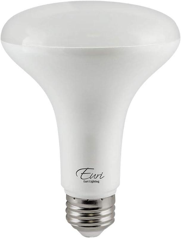 Euri Lighting EB30-11W3040e LED BR30, 11W (65W Equal) 850lm, Bright White (4000K), Dimmable, 80 CRI, 110 Angle, Damp Rated, E26, UL, Energy Star, 3YR 25K HR WTY, One Count