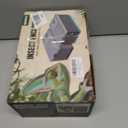 Self-Cleaning Reptile Feeder Insect Habitat with Escape-Proof Lid, Removable Climbing Frame, Water Sponge & Bug Spoon Cricket/Roach Enclosure, Easy-Clean, Ventilated for Lizards, Frogs & Pets