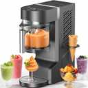 Slushie Machine, Ice Cream Maker, Slushy Machine for Home and Families, No ice needed with Rapid Chill & Temperature Control, Multi-function for Margarita, Frapp, Easy to Clean, Black