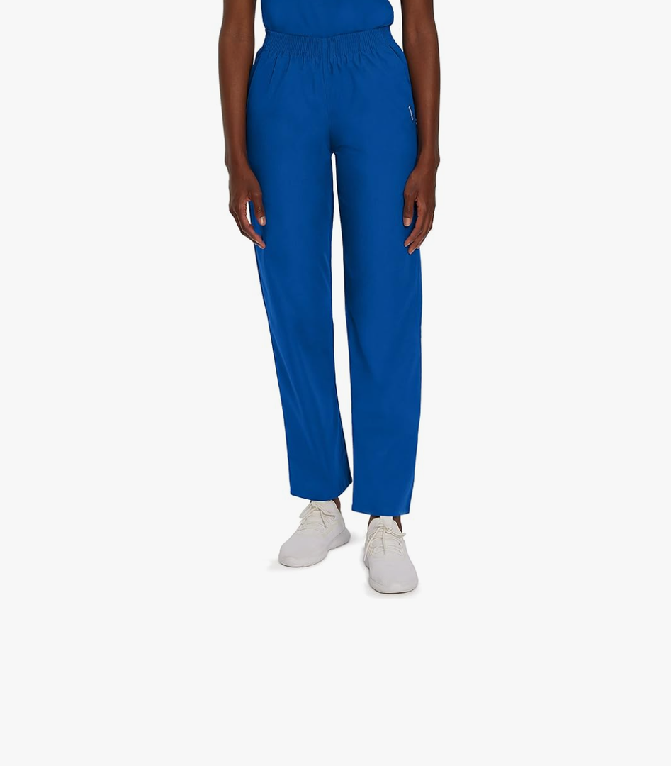 Landau Essentials Relaxed Fit 2-Pocket Elastic Scrub Pants for Women 8327, XS