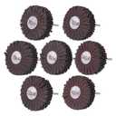 Rocaris 7 Pack Abrasive Cloth Flap Wheel 1/4-Inch Shank for Woodworking Root Carving Furniture Polishing 80, 120, 150, 180, 240, 320, 400 Grit