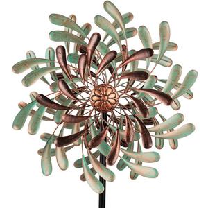 20 Wind Spinners Outdoor,Large Wind Spinner Waterproof,Metal Wind Spinners Double Kinetic Windmill for Yard,Vintage Wind Sculptures & Spinners with 5 Stakes,Pinwheels for Yard and Garden