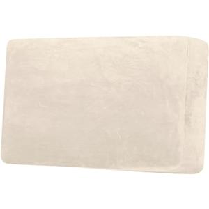 H.VERSAILTEX Velvet Stretch Individual Couch Cushion Cover Plush Slipcover for Loveseat Sofa Furniture Protector Seat Cover (1 Piece Loveseat Cushion Cover, Creaml)