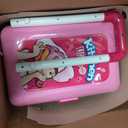 2-in-1Travel Luggage Turn into Play Kitchen, Kids Kitchen Playset Toys with 25+Play Food for Toddelers, Girls and Boys, Pretend Play, 25" H x 9.8" W x 20.8" L, 20.86" X 9.64" X 24.8"