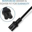 Power Cord Compatible with Sonos Five, Sonos Play 5, Sonos Beam, Sonos Ray, Sonos Arc, Arc Ultra, Sonos Amp, Sonos Playbase, Sonos Sub Gen 3 and Sonos Sub Mini (Black, 3-Foot)