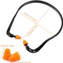 BBTO Banded Earplugs for Shooting Range Band Ear Plugs Lightweight Silicone Earplugs for Hearing Protection, Noise Reduction, Work, Construction, Sleeping, Concerts, Sports Racing(Orange,4 Pcs)