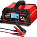 Battery Charger 25A, 12V/24V Lead Acid Smart Battery Charger, 12V LiFePO4 Car Battery Trickle Charger, Automatic Battery Maintainer for Car Motorcycle Lawn Mower Marine Boat Lead Acid Batteries