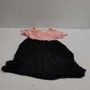 Women's Short Sleeve Maternity Dress Patchwork Pregnancy Clothes with Pockets (Pink-black)