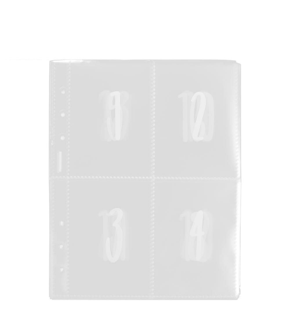 Clear Binder Sheets Sleeves A5 Transparent Photo Album Binder Refill Inner Sleeves Plastic Pockets for Cards,Photocards,Postcards
