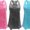 Epic MMA Gear Flowy Racerback Tank Top, Regular and Plus Sizes Pack of 3, 3XL