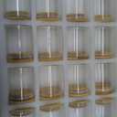 4OZ Glass Spice Jars with Bamboo Lids and 315 Labels, 32 Pcs Clear Food Storage Containers for Kitchen Sugar Salt Coffee Tea Beans