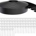 Landscape Edging 4 Inch Tall 100FT with 110Pcs Metal Spikes, Plastic Garden Edging Border Landscape Edging Border Lawn Edging for Landscaping, Flower Bed, Yard