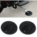 Jiffy Stand Coaster, 2PCS Universal Motorcycle Kickstand Pad, Motorcycle Stand Hard Parking Support for Harley Davidson w/side stand,Motorcycle Kickstand Pad Support Plate