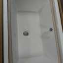 Undermount Bathroom Sink Rectangle, Hugsleek Interior Bowl Size 19 x 12 inch White Porcelain Ceramic Vessel Sink Under Counter Exterior Size 20.5x13in Rectangular Bath Sink Basin Lavatory Fireclay