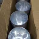 [200 Pack] 9oz Clear Plastic Cups with Gold Rimmed Sturdy & Food Safe Disposable Wine Glasses Party Wedding Cups Disposable Drinking Cups Plastic Cocktail Glasses for Wine, Juice & Cold Beverages