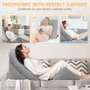 EKEPE Inflatable Wedge Pillow Set for Sleeping, Bed Wedge Pillow Set for Travel, Post Surgery Wedge Pillow for After Surgery, Knee & Back Pain, Acid Reflux, GERD, Anti Snoring and Heartburn