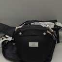 MOMTORY StowNGO Pro Baby Carrier, Safety-Certified 6-in-1 Ultra Storage Baby Carrier Newborn to Toddler, Front & Back Baby Holder Carrier with Hip Seat, Pure Black