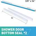 Shower Door Bottom Seal,2 PCS 3/8" X 36"