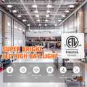 VOLISUN 6 Pack UFO Led High Bay Light 30,000LM, 200W, 5000K Daylight, 100-277V High Bay Led Shop Light, ETL Listed Commercial Bay Lighting for Garage Workshop Barn Factory Warehouse