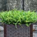 Set of 2 Large Potted Plants Artificial Ferns for Outdoor - Already Assembly Faux Ferns in Pots UV Resistant Realistic Fake Greenery Potted for Outdoor Home Office Patios Porches Yards Decor