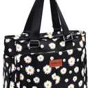 Large Women Lunch Bags for Work/Insulated Adult Lunch Box for Women/Leakproof Cooler Lunch Tote Bag with Storage Pocket. Reusable Lunch Cooler Purse for Work Picnic Hiking 14L, Floral