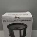 6.5L Dog Water Bowl No Spill 1.6 Gallon Stainless Steel Water Bowl for Dogs 220oz Large Capacity No Splash Slow Drinking Feeder with Anti-Slip Mat for Messy Drinkers