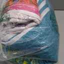 Flysheep Boho Bed in a Bag 7 Pieces Queen Size, Colorful Bohemian Tribal Style Pink n Blue Floral Reversible Comforter Set (1 Comforter, 1 Flat Sheet, 1 Fitted Sheet, 2 Pillow Shams, 2 Pillowcases) (Boho-rose Red)