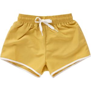 Toddler Swim Shorts, Kids Swimsuit with Stretchy Spandex Liner & Breathable Outer Microfiber Fabric (18-24 Months, Yellow)