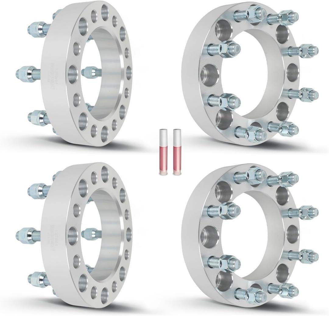 OCPTY 4PCS 8x6.5 to 8x170 Wheel Adapters 1.5 inch Bore 126mm Studs 14x1.5 8 Lug Wheel Spacers No Hubcentric Fit for Ram 3500 2012-2022,for Ram 2500 2012-2022,for Nissan NV3500 2012-2014