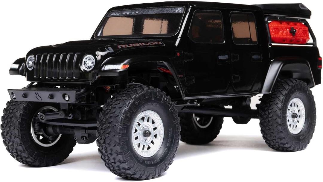 Axial RC Truck SCX24 Jeep Gladiator 4 Wheel Drive Rock Crawler Brushed RTR (Nothing Needed to Complete Ready-to-Run), Black, AXI00005V2T5, Remote Control Car, RC Car, RC Crawler