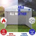 Fanpat Instant Canopy Tent Sidewalls for 10x10 Pop Up Canopy Waterproof, 99% UV Protection, 3 Piece Sidewalls, Orange(3PCS Sidewall Only, Canopy Tent NOT Included)