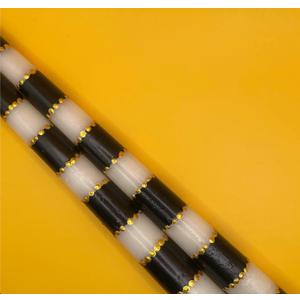 %100 Handmade Decorative Christmas Hand Painted Taper Candles, 2 Pack | Christmas Candles |Striped Black & White | for Dinner Table and Interior Decoration | Celebration Candles