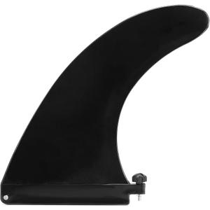 Generic Premium SUP Single Center Fin: No-Tool Installation with Screw, Fiberglass Reinforced Replacement Fin for Paddle Boards, Large, black