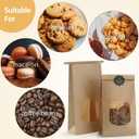 BagDream Bakery Bags with Window 50Pcs 4.5x2.36x9.6 Inches Kraft Brown Paper Bags with Window, Tin Tie Tab Lock, for Bakery, Cookie, Coffee Bean, Party Favor, Snack