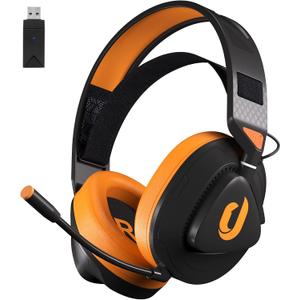 Jeecoo G90 Gaming Headset with Microphone for PC PS4 PS5 - Low-Latency 2.4G Wireless & Bluetooth V5.3, Superb Stereo Sound, Lightweight & Comfortable Over-Ears Gaming Headphones (Not for Xbox)